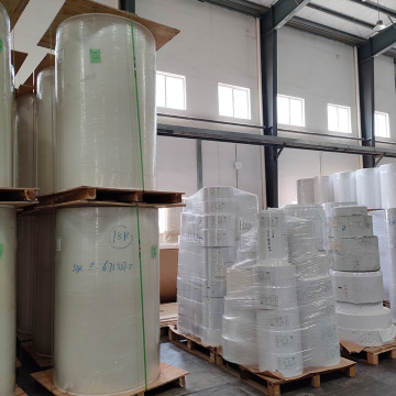 Thermal label material, white glossy sticker material