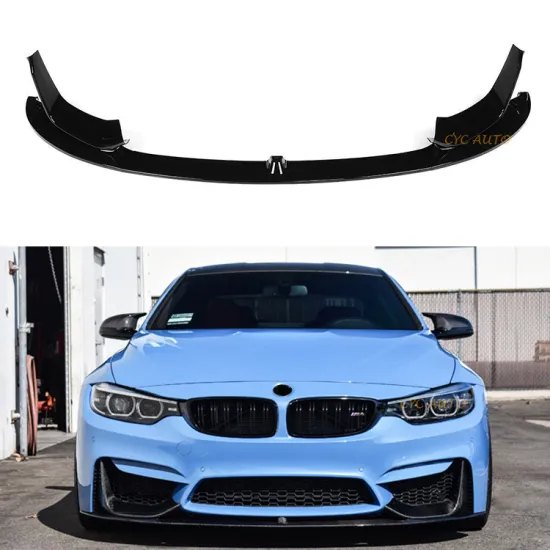 Gloss Black Front Bumper Lower Lip MP Style Front Splitter for BMW 3 Series F80 M3 2015-2018