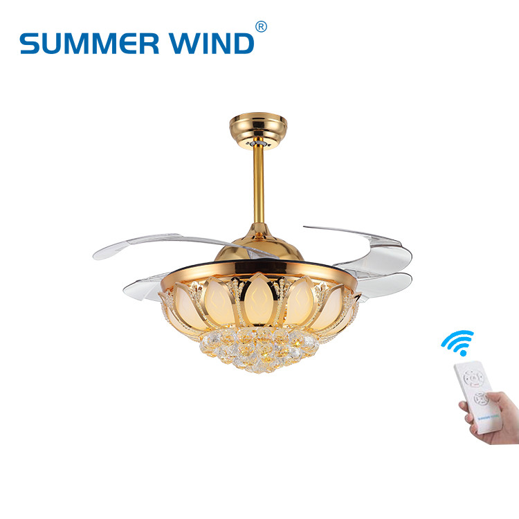 Modern retractable LED 42 inchfor home ceiling fan