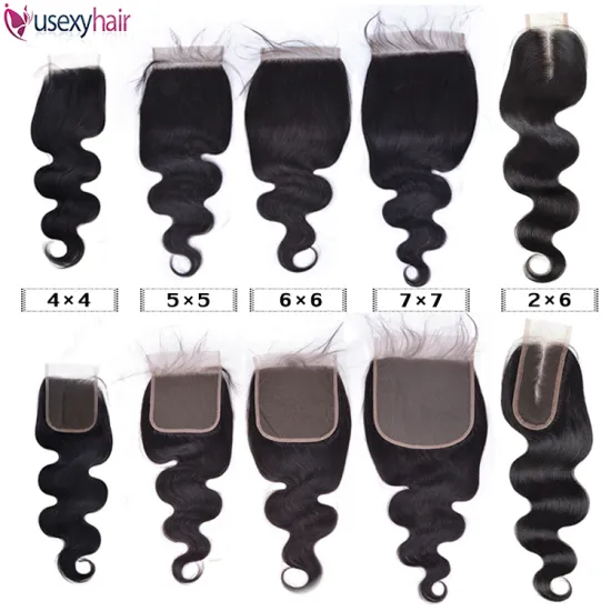 Guangzhou factory price 10A Grade  MInk Brazilian Virgin Hair Closure