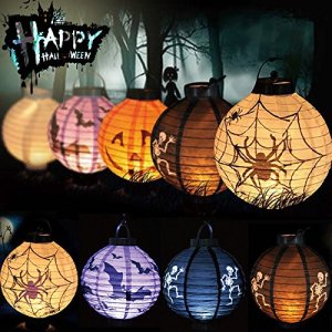 Pumpkin Paper Lanterns 5 Piece
