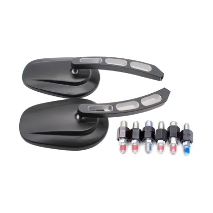 CNC Aluminum Motorcycle Mirrors - Universal Rearview Side Mirrors for Cruisers