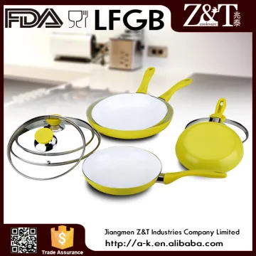 Canton Fair colorful aluminum skillet with ceramic coating