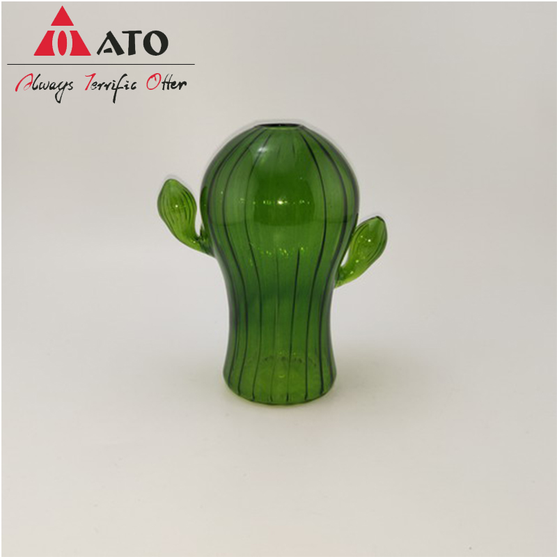 Ato borosilicate cactus vase intérieur décor vase en verre