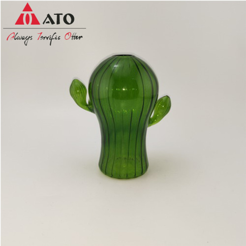 ATO Borosilicate Cactus Jarrón de decoración del hogar Vasaje de vidrio