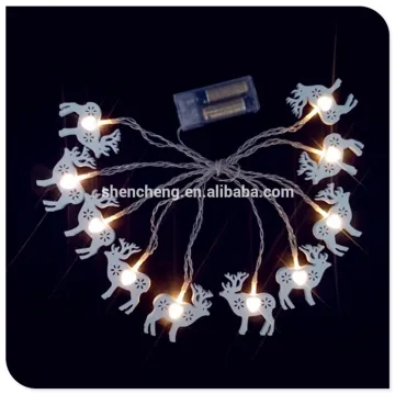 led decoration battery operated light with wooden dear