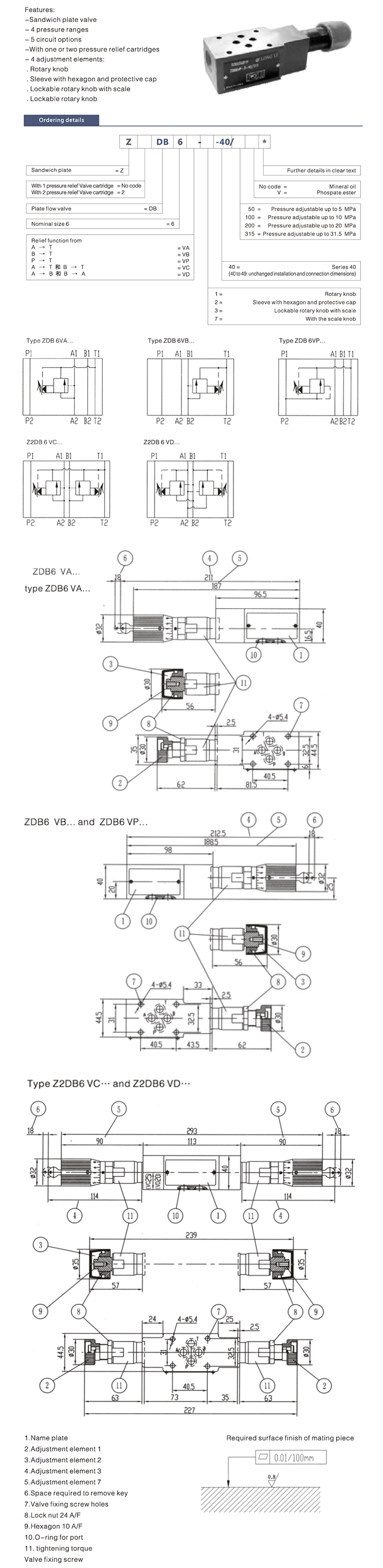 Hydraulic Fluid Pressure Release Valve