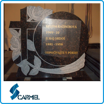 Granite Headstone with a Cross