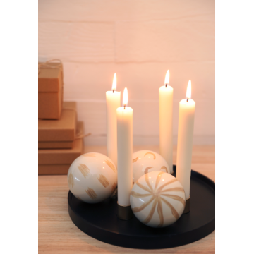 Modern Home Decor Tray Metal Round Tray Candle Holders For Wedding Decoration Factory