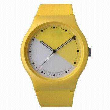 Plastic case and Japan quartz movement silicone watches for kids in colorful choice