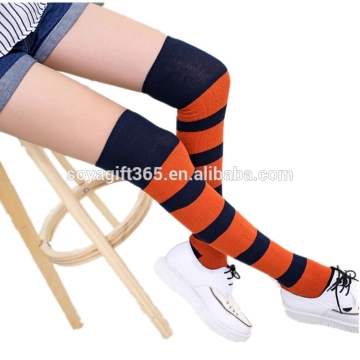 Spring Autumn Sexy Girls Cotton Warm Thigh High Patchwork Casual Stockings