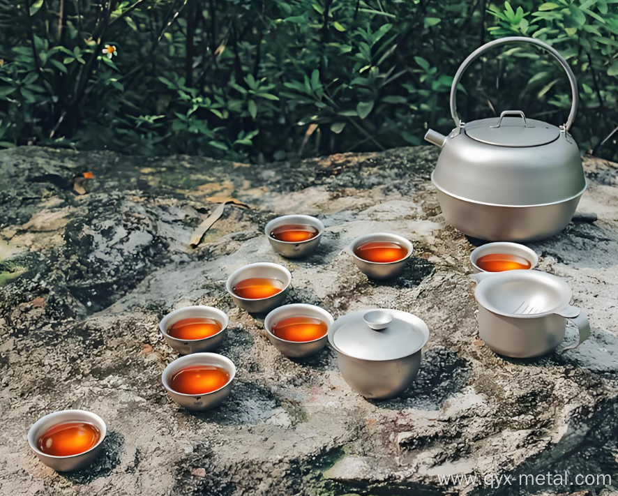 Ultralight Titanium Outdoor Tea Set