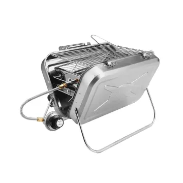 Portable Korean-style Steak BBQ Grill: Outdoor Camping and Stainless Steel Gas Grills in a Foldable Suitcase