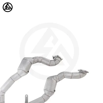CSZ SS304 Performance Headers for Bentley Continental GT 4.0 V8 - High Flow Auto Parts Downpipe