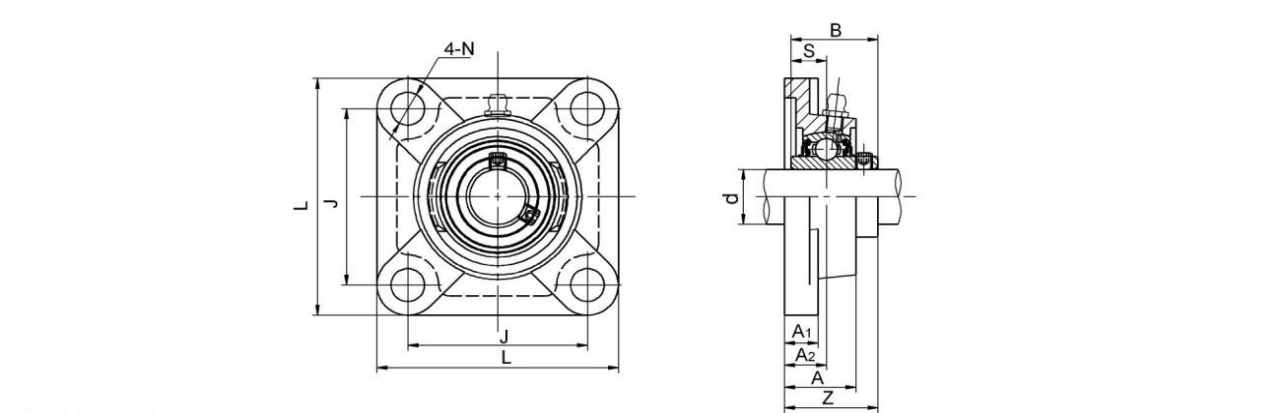 4 Bolt Flange Bearing Units UCFX200 serie