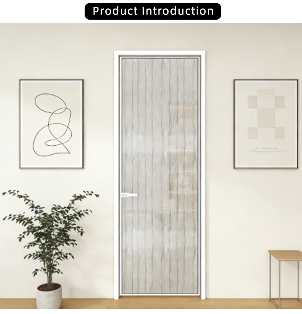 Modern Minimalist White Frame Wood Door YJ-P056 X