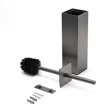 Modern Hotel Bathroom Square 304 Stainless Steel Toilet Brush Holder Set