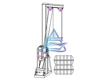 L Frame Life Raft Davit