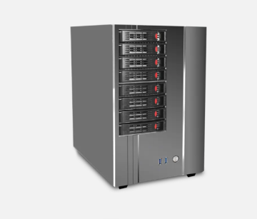 Aluminum Mini ITX 8-Bay NAS Server Case: Network Attached Storage for 3.5-inch Hard Disks