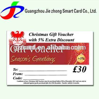 Eco-friendly 400g coated paper scratch cash voucher card with best price