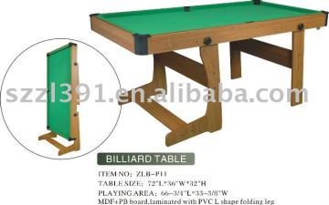 Folding kids billiard table with strong structure