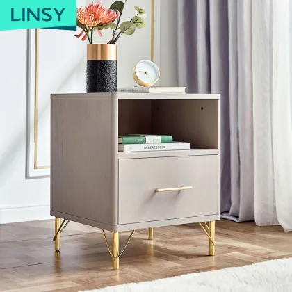 Linsy European White Bedside Cabinet Table LH001B1-A