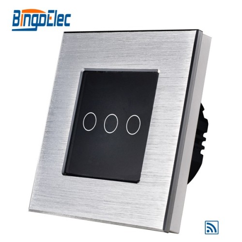 brushed aluminum light switch with remote control