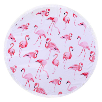 2018 Summer Floral Printing Round Tassel Beach Towel