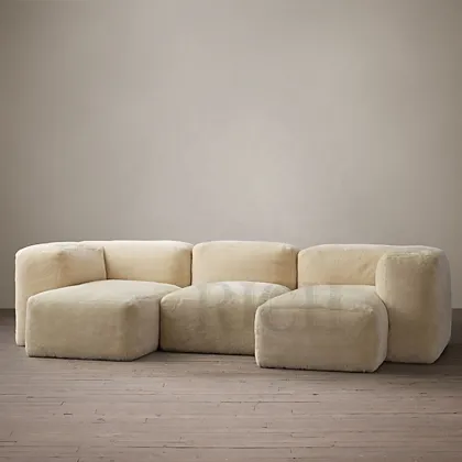 European Luxury Modular U-Shaped Sectional Sofa for Contemporary Living Rooms