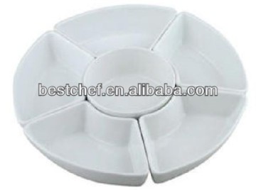 6-compartments Ceramic dishes for Dome-set set of 6-pcs