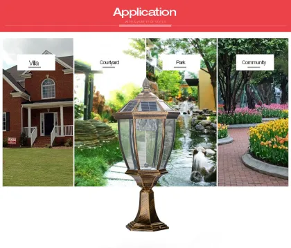 Outdoor Solar Pillar led Lights for Decorative