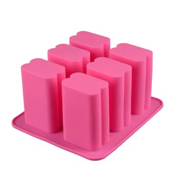 INTODIY 6 Cavity Rectangular Silicone Soap Molds - Hot Sale 3D Cake Tools
