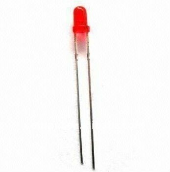 3mm Round Red LED Diode with 30 degree Viewing Angle and 500mcd Intensity