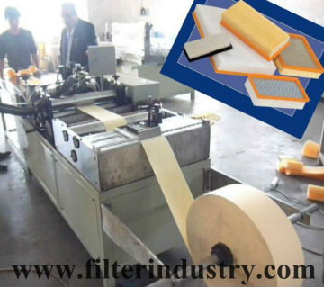 Car Panel Filter Pleating & Gluing---air filter making machine