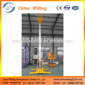 Aluminum alloy high building cleaning man lift equipment WLA0.1-6