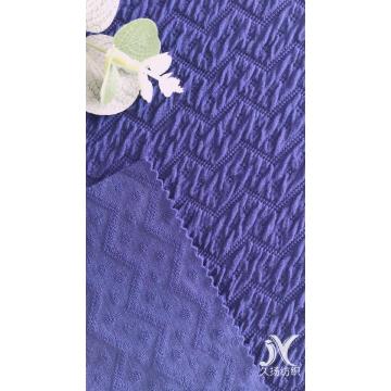 Jacquard de tricô azul marinho com listras onduladas