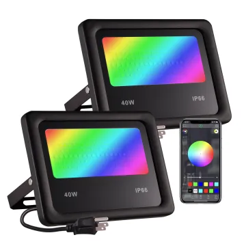 RGBW Outdoor Projector Flood Lights: Customizable App-Controlled Landscape and Architectural LED Lighting Solutions