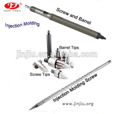 Stainless steel screw and barrel for injection molding machine