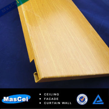 Interior metal artificial wood wall cladding