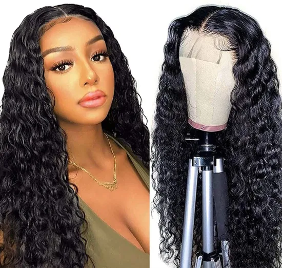 SPARK 4x4 Lace Closure Wigs Brazilian Virgin Human Hair Deep Wave Lace Front Wigs Human Hair