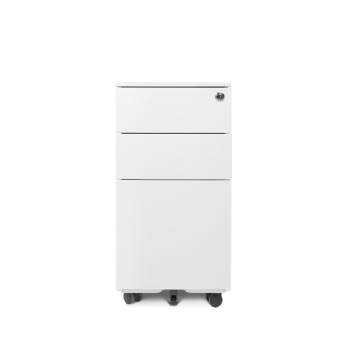 Under Desk 3 Drawer White Filing Cabinet