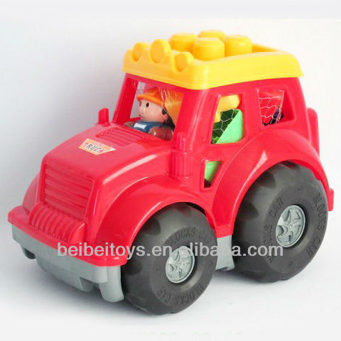 12PCS Kids Plastic Block Toy Jeep