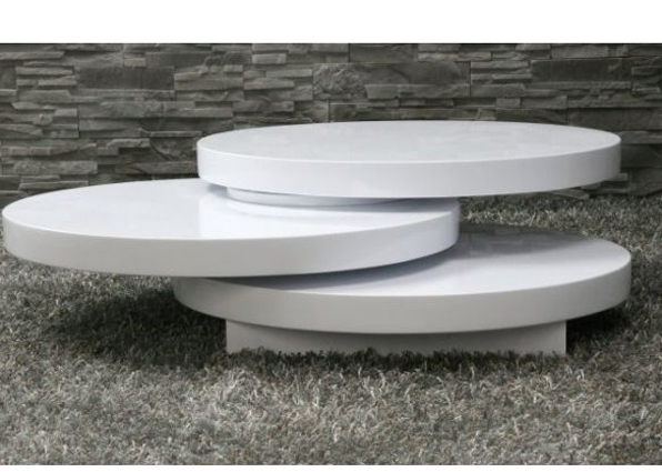 Round Coffee Table Rotating living room table