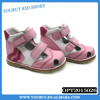 Top quality new design baby girl othopedic shoes/sandals