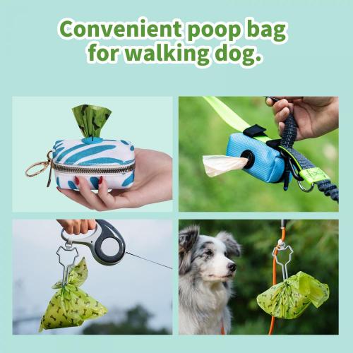 Dispenser ile köpek atık poop çanta