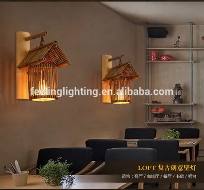 New products Decorative handmade indoor chinese bamboo wall lights