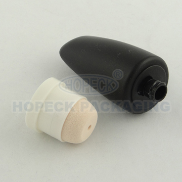 Flat shape tottle bottle with puff/sponge