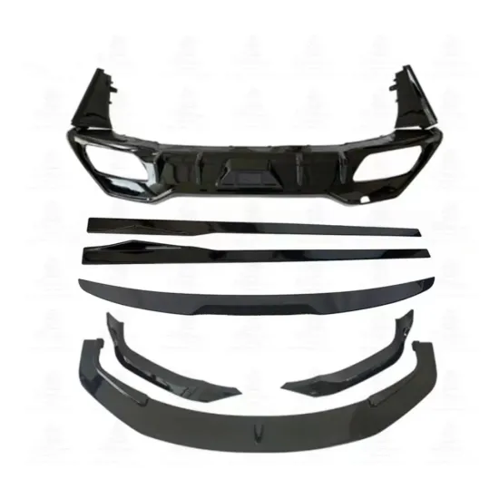 BMW 8 Series G14 G15 Gloss Black Front Lip, Rear Diffuser with Lights, Side Skirts 2019-2022 Accessories