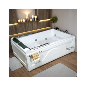 Wholesale Modern White Acrylic Freestanding Massage Spa Tub with Armrests