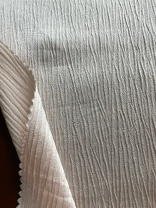 crinkle effect viscose rayon fabric